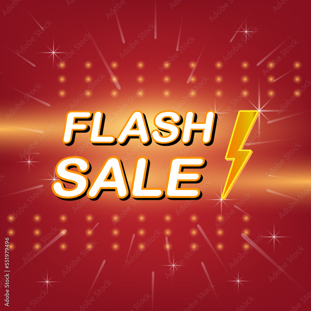 Flash Sale shopping poster or banner with flash icon on red background. Special offer Flash Sale campaign or promotion. Social media post template Flash Sales and discount background. Vector. Flash Sale shopping poster or banner with flash icon on red background. Special offer Flash Sale campaign or promotion. Social media post template Flash Sales and discount background. Vector.