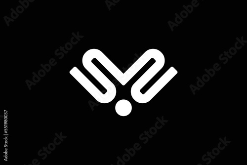 SS Letter Love Logo Design Template