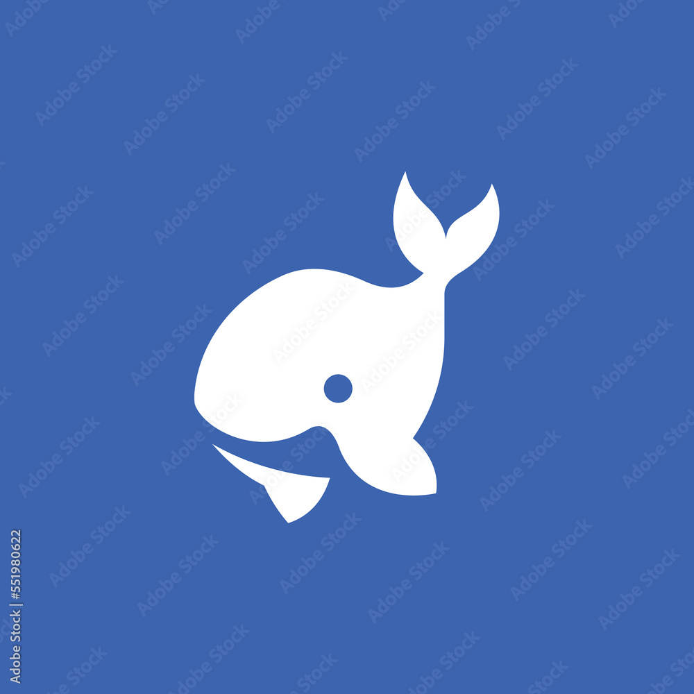 Orca simple flat logo designs