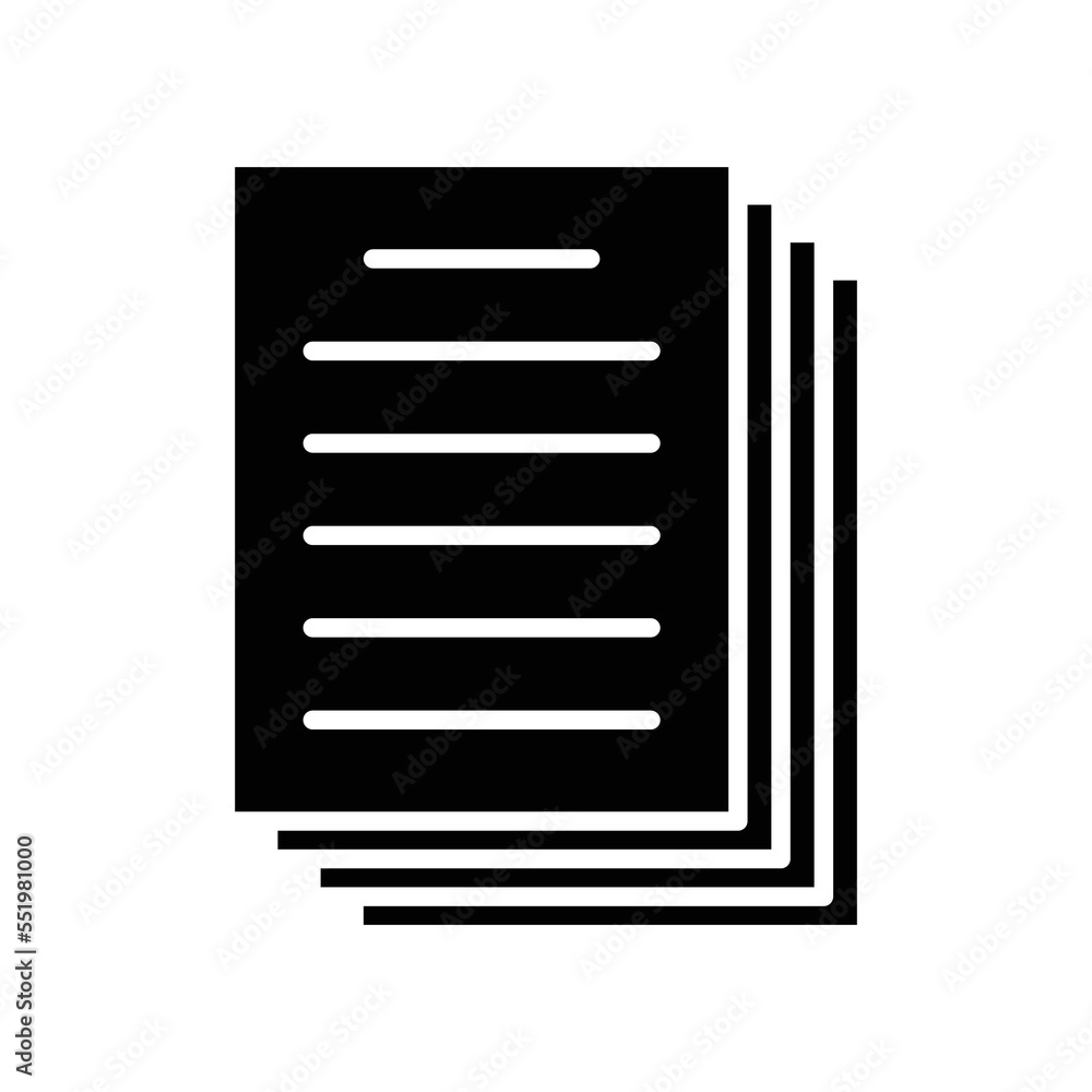 stack of paper icon vector design template in white background stack of paper icon vector design template in white background