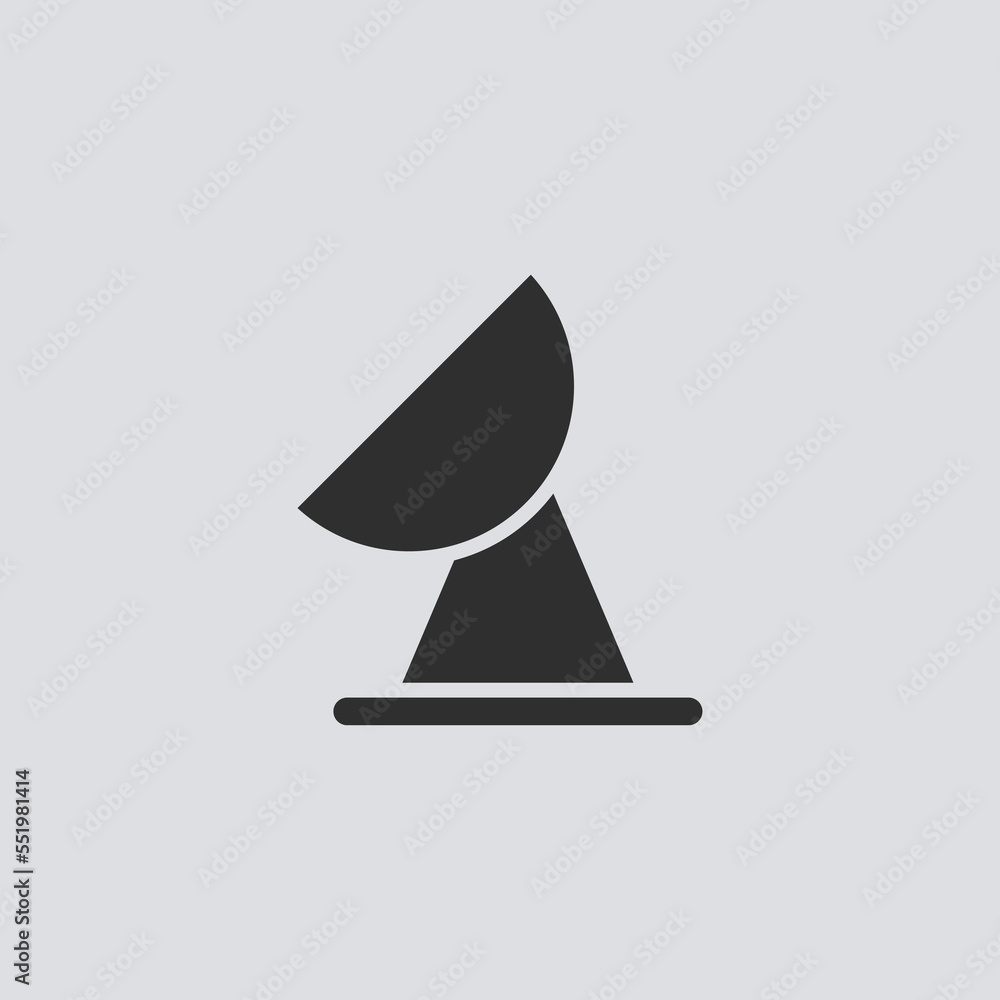 Fototapeta premium Satellite dish vector icon sign symbol