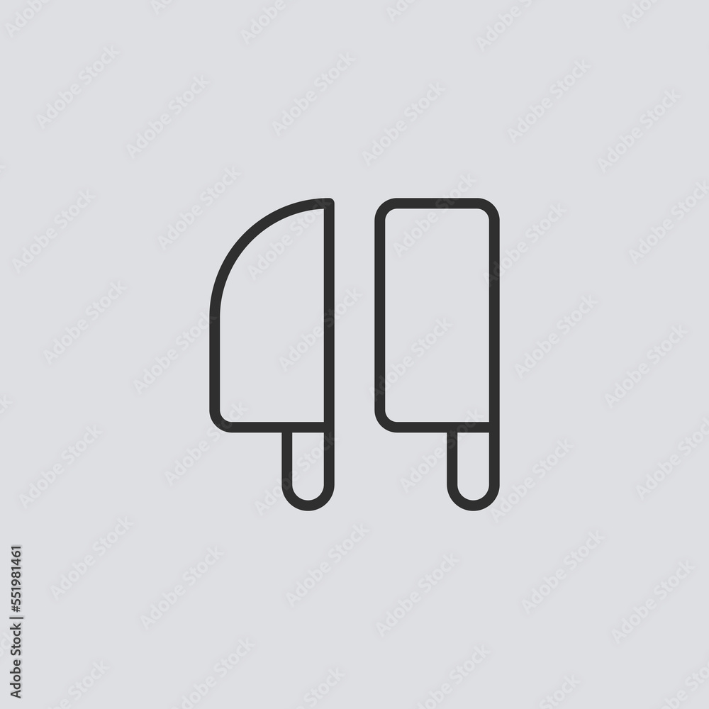 Cleaver vector icon sign symbol Cleaver vector icon sign symbol