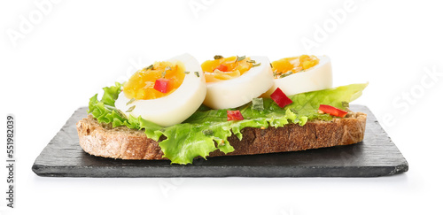 Board delicious toast with ...