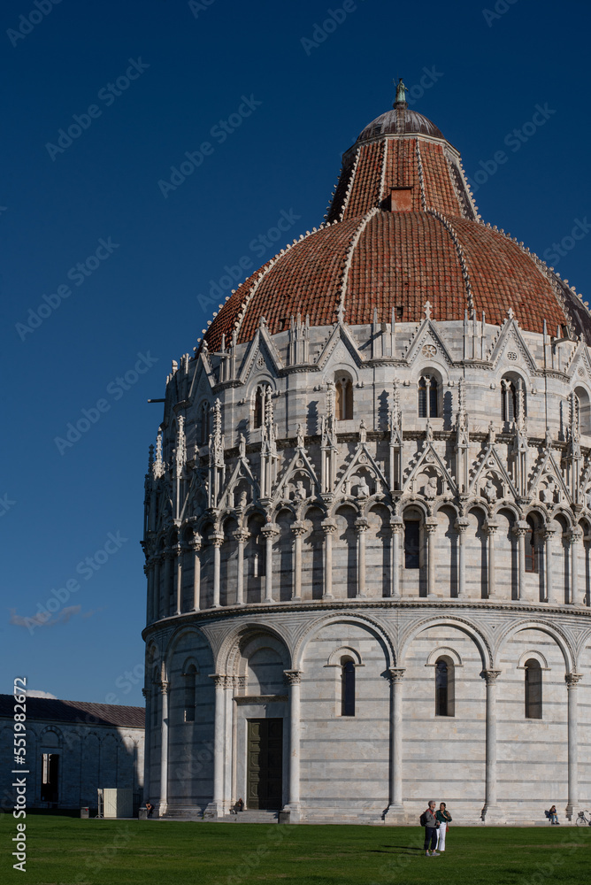 Low angle view of the baptistery against  sky
