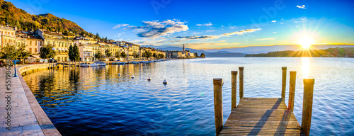 old town and port of Salo in italy photo