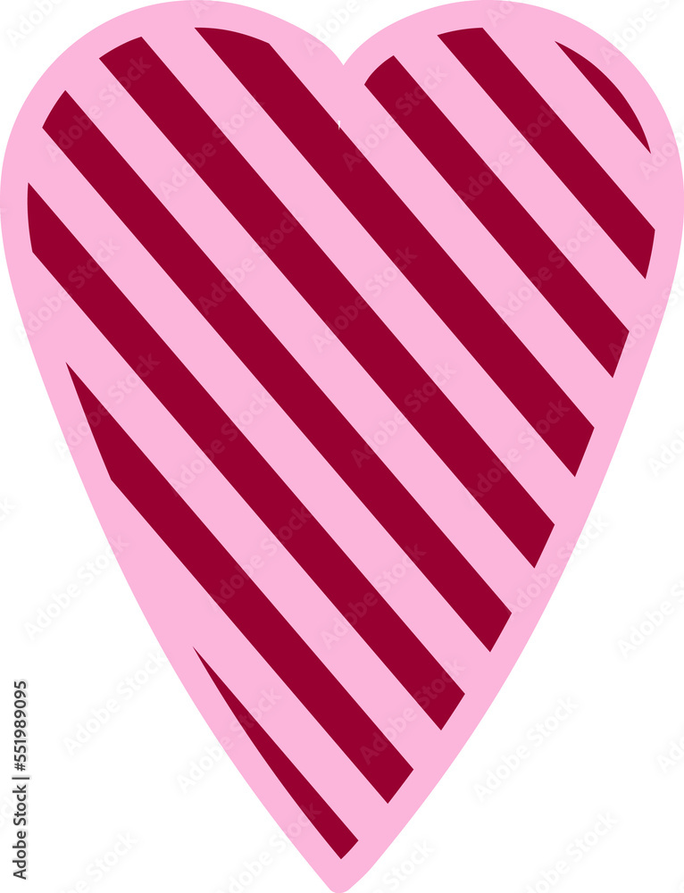 Obraz premium Striped heart