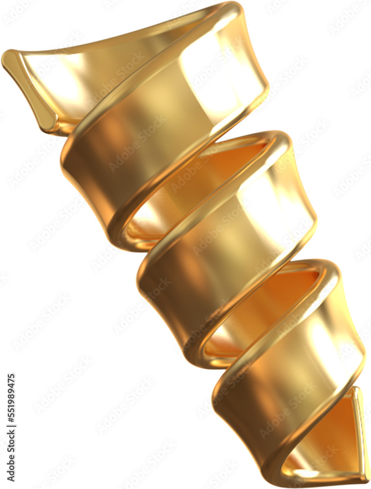 Gold 3D Confetti Isolated Png
