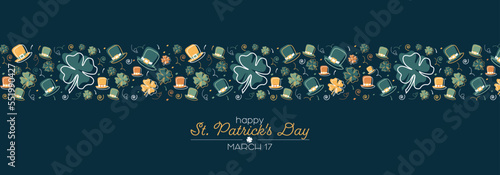 Happy St. Patrick's Day banner.