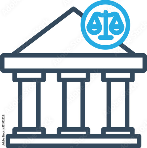 Bank Law Vector Icon
