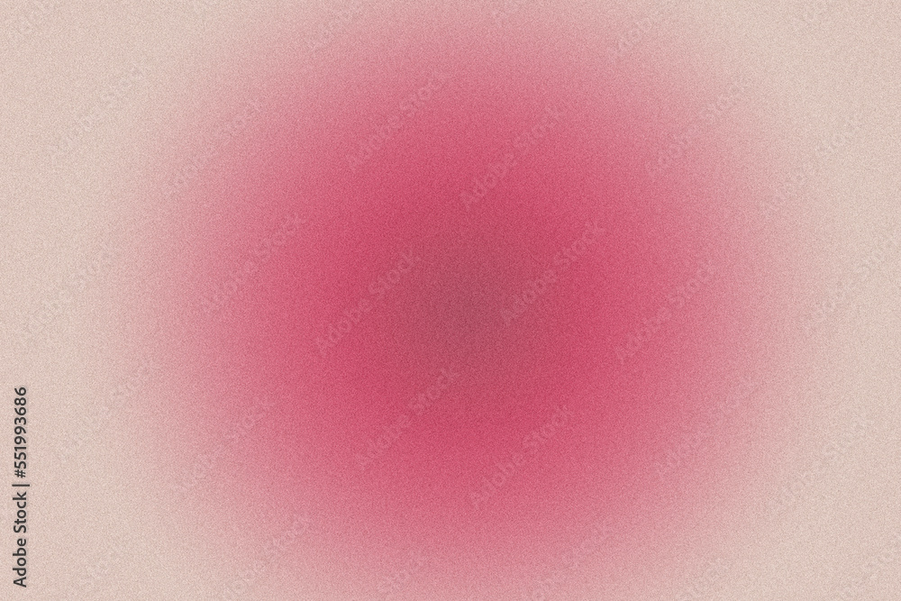Magenta round gradient. Digital noise, grain texture. Abstract y2k  background. Retro 80s, 90s style. Wall, wallpaper. Minimal, minimalist.  Burgundy background. Red, pink, carmine, ruby, beige colors. Stock  Illustration