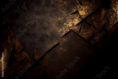 背景素材:金と黒色の和風背景テクスチャーGenerative AI	