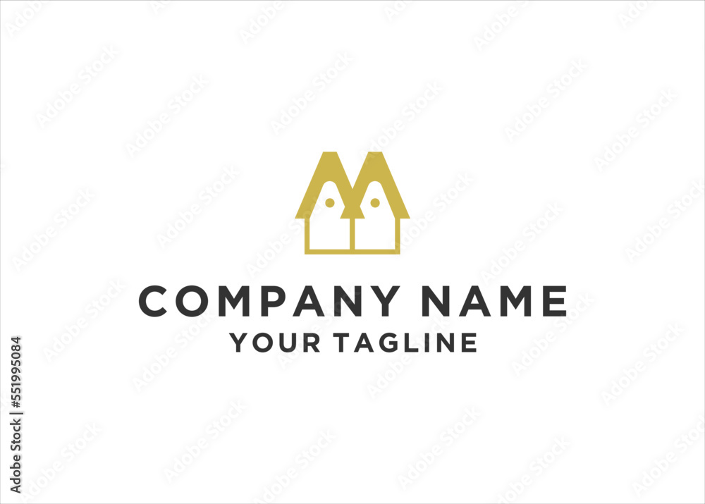 Letter M Shop Logo design vector Letter M Shop Logo design vector