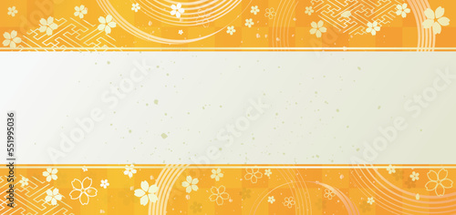 正月の背景イラスト。和柄をあしらった美しい背景。