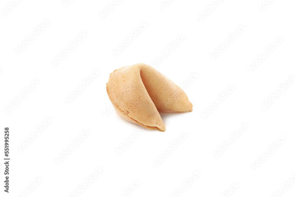 Chinese fortune cookies with prediction words, isolated on white background Chinese fortune cookies with prediction words, isolated on white background