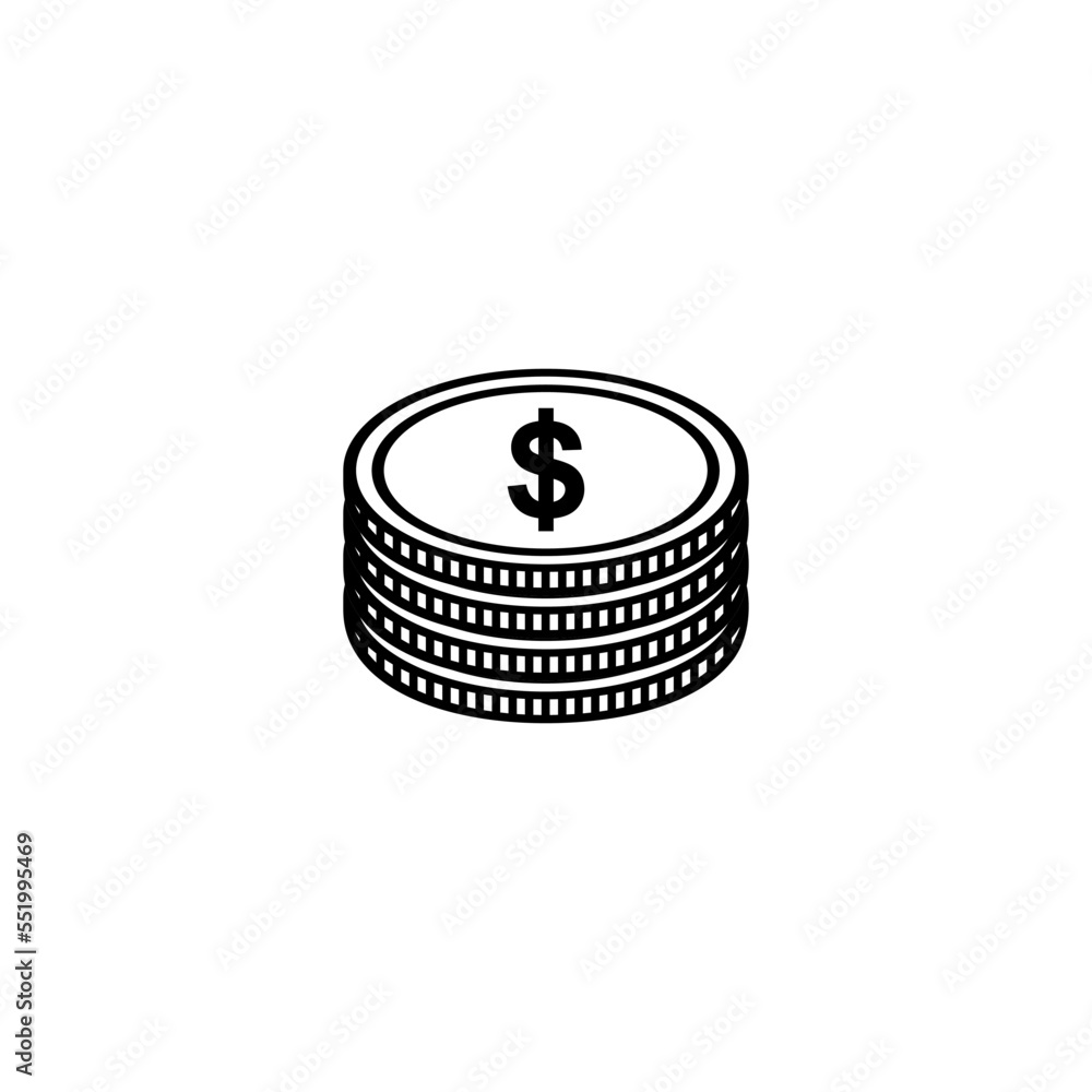 Dollar Icon Symbol, USD Sign. Vector Illustratio Dollar Icon Symbol, USD Sign. Vector Illustratio