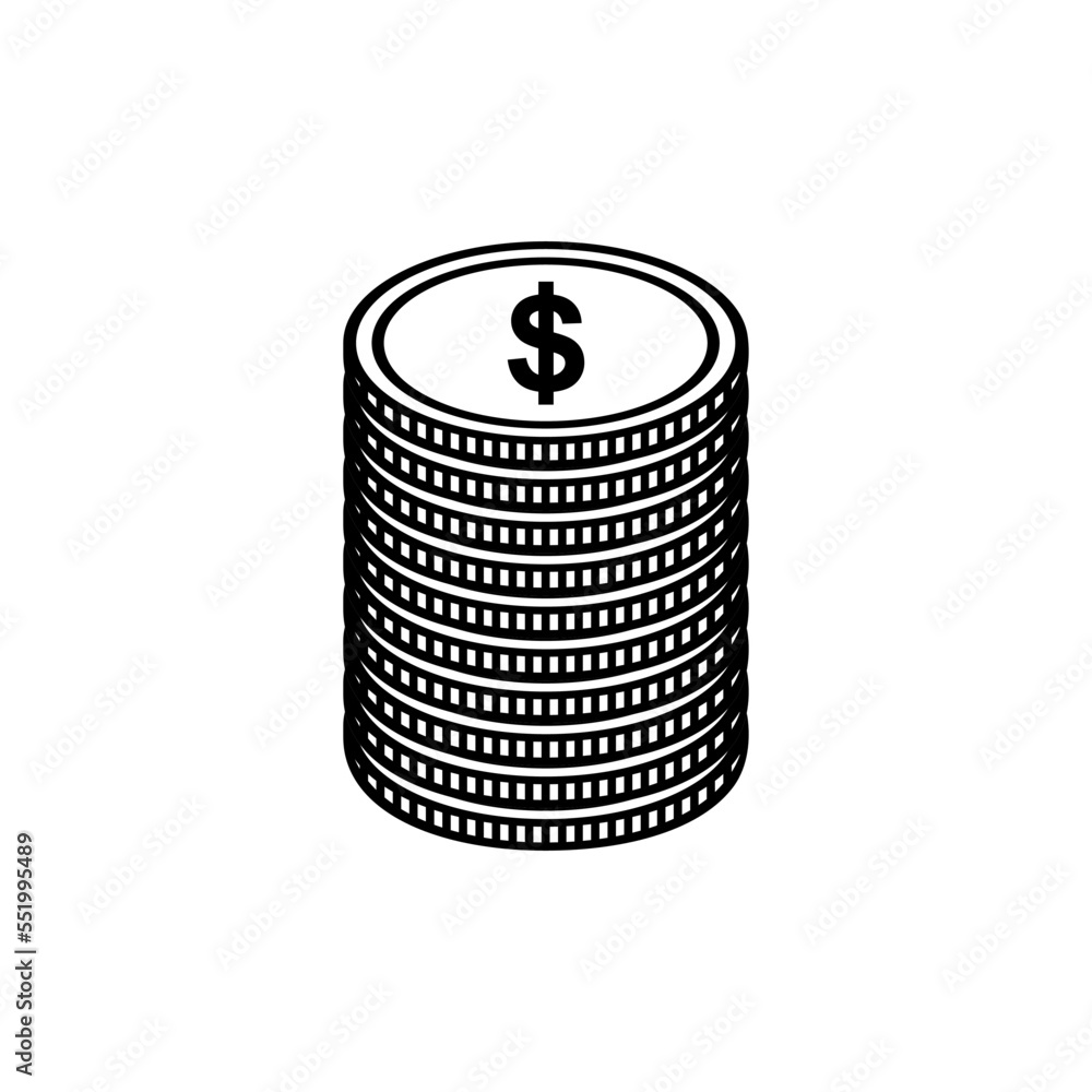 Dollar Icon Symbol, USD Sign. Vector Illustratio Dollar Icon Symbol, USD Sign. Vector Illustratio