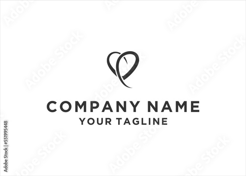 love heart logo design vector illustration