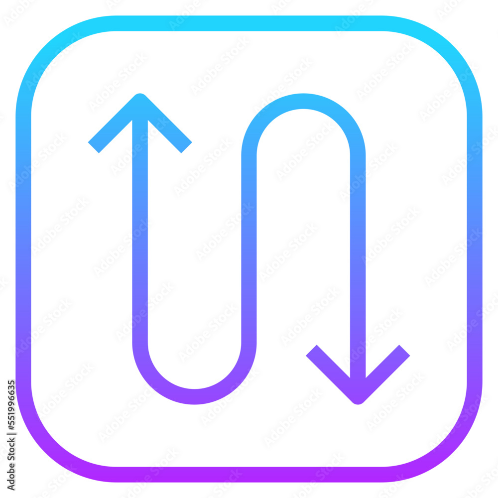 zigzag gradient line icon