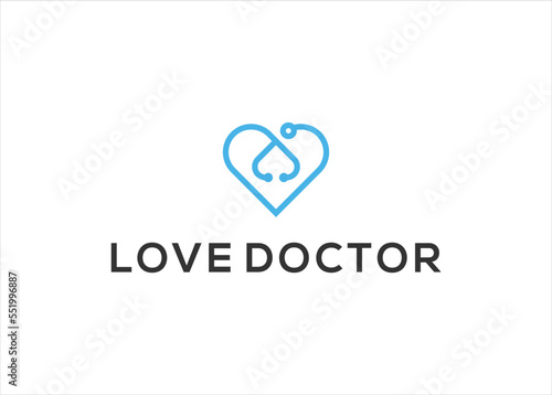 love doctor logo design vector template
