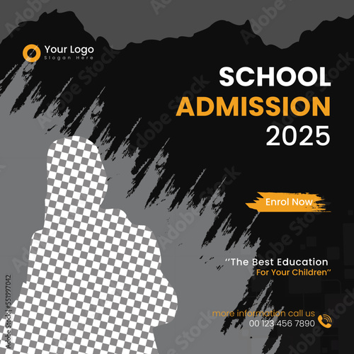 School admission and modern social media post banner design 27