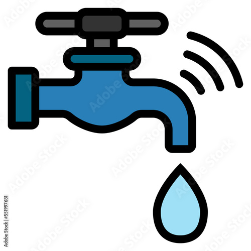 faucet filled outline icon