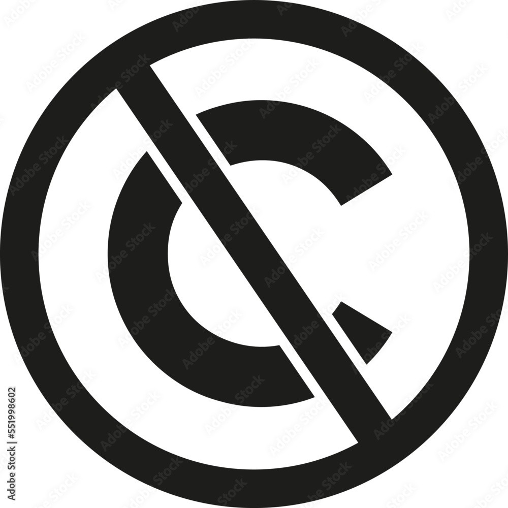 Copyright barré picto symbole domaine public Copyright barré picto symbole domaine public