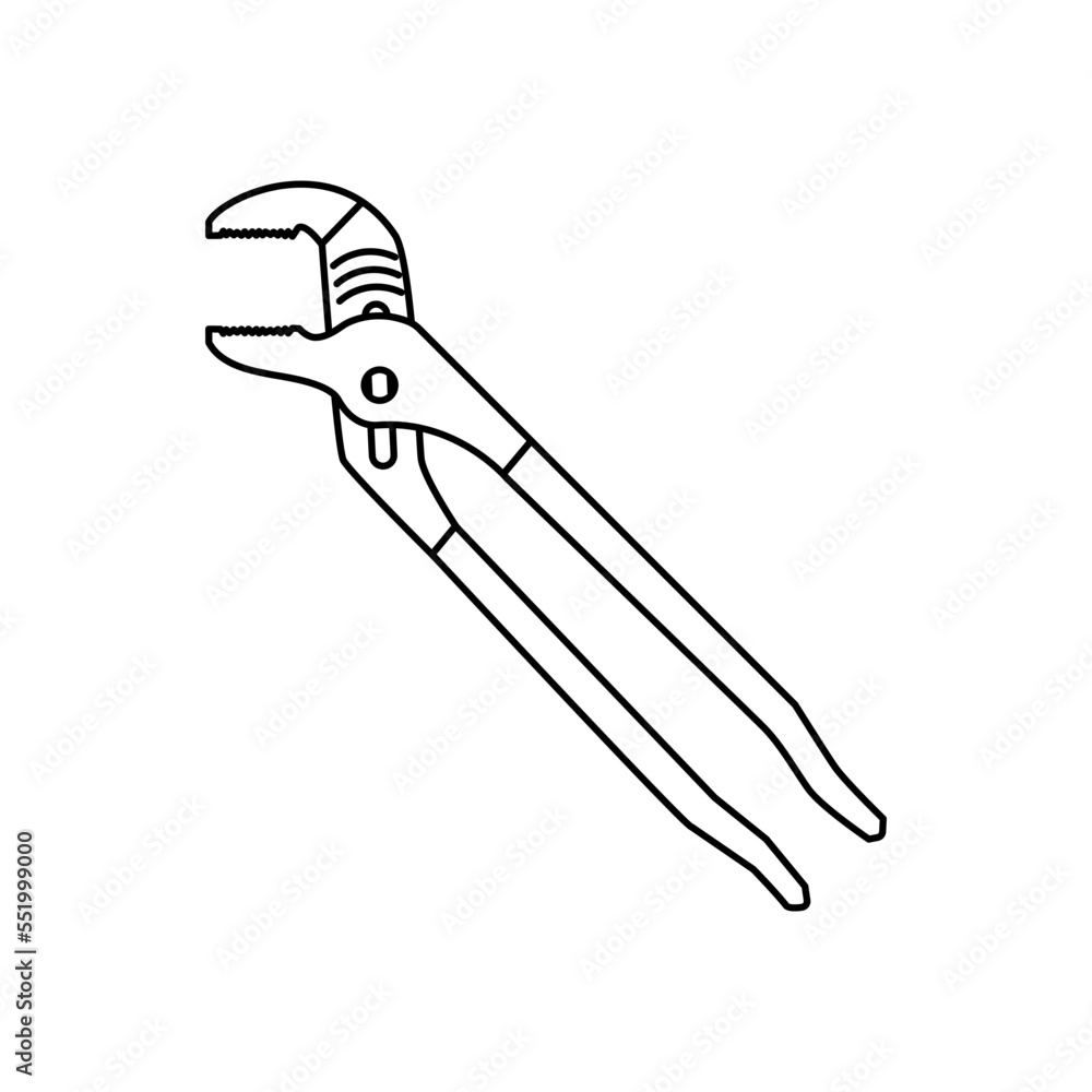 Obraz premium channel locks outline icon logo