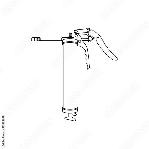 grease gun icon outline. grease gun logo. An illustration of grease gun. Perfect use for icon, logo, web, pattern, design, etc.