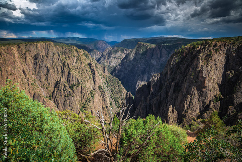 Dark Storm Clouds over the Black Canyon, Black Canyon of the Gunnison National Park, Colorado