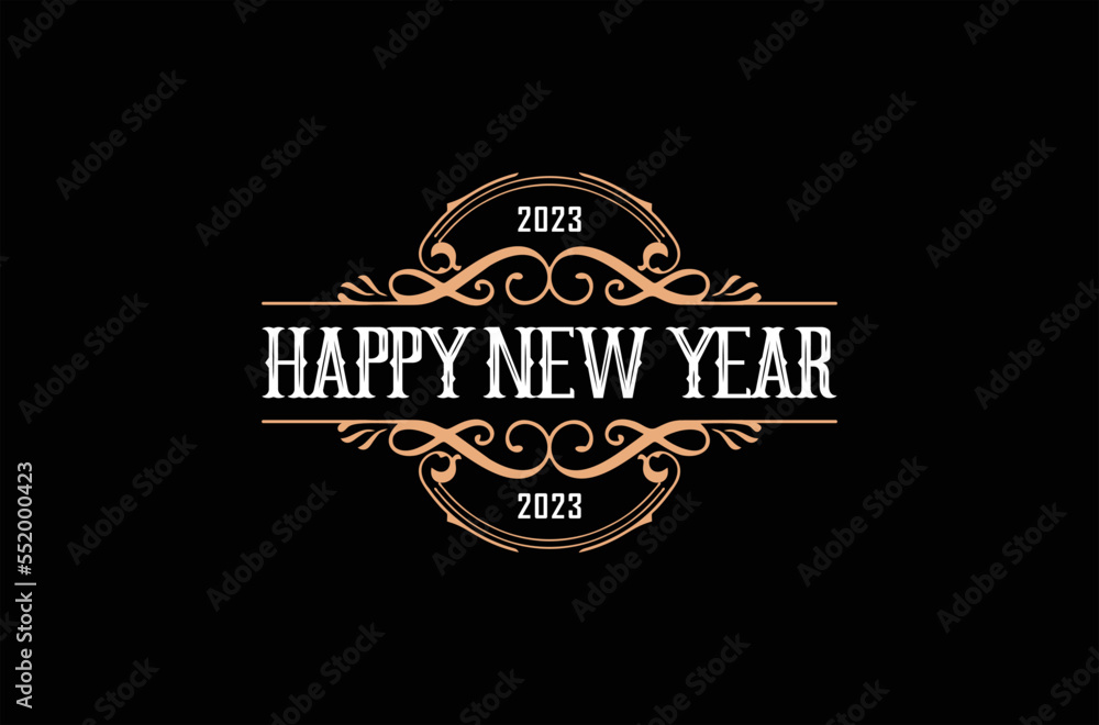 Fototapeta premium Happy New Year 2023 Vector Design