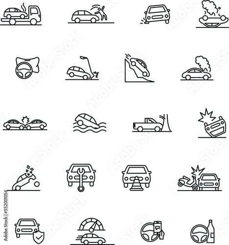 transportation icons set