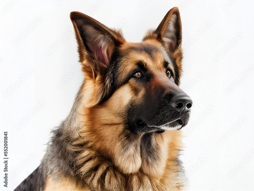 German shepherd dog portrait, generative AI