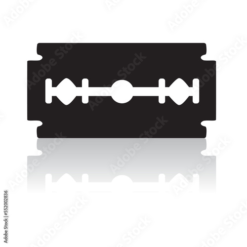 Black blade razor icon isolated on a white background
