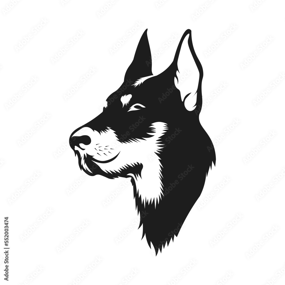 Head Dog Illustration Vector