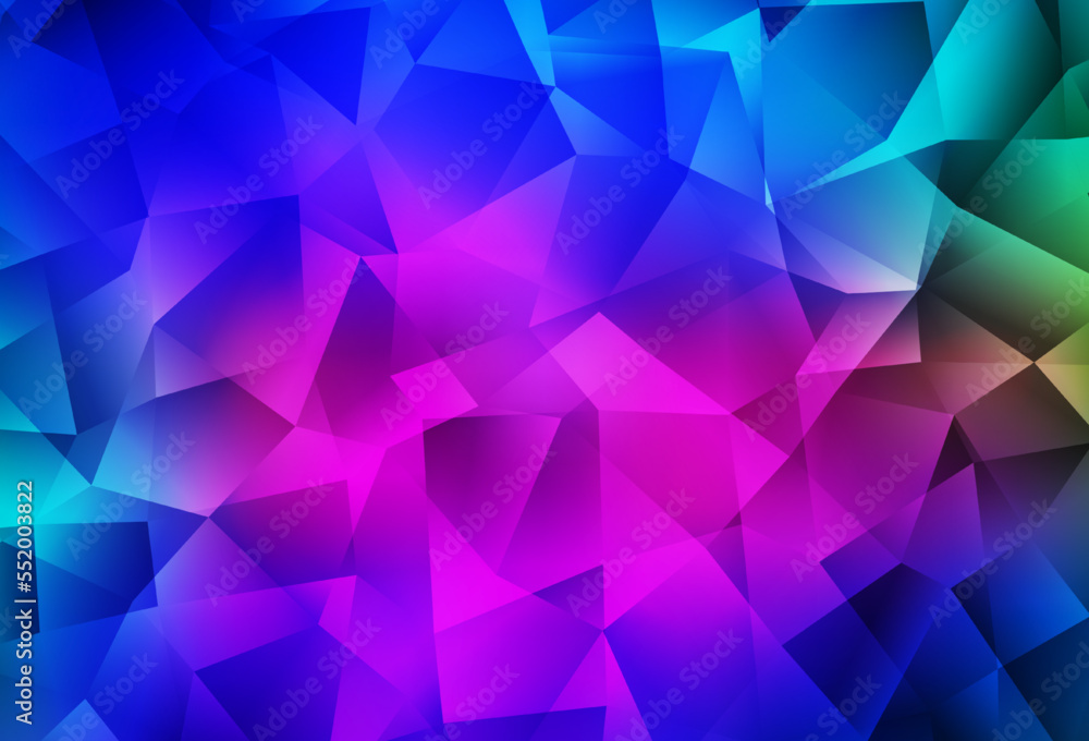 Dark Pink, Blue vector shining triangular background. Dark Pink, Blue vector shining triangular background.