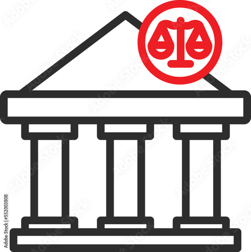 Bank Law Vector Icon

