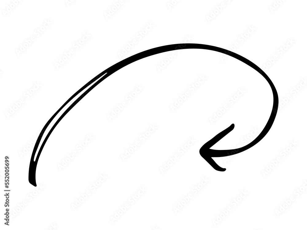 Hand drawn ink arrow illustration in sketch style. Business doodle clipart. Single element for design Hand drawn ink arrow illustration in sketch style. Business doodle clipart. Single element for design