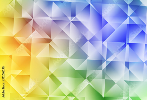 Light Multicolor vector abstract polygonal template.