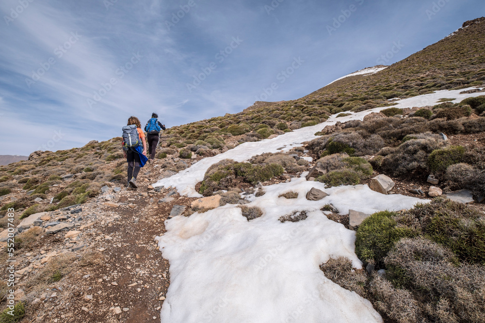 ascent to the Tizi n Tarkeddit, trek to MGoun, Atlas mountain range, morocco, africa ascent to the Tizi n Tarkeddit, trek to MGoun, Atlas mountain range, morocco, africa