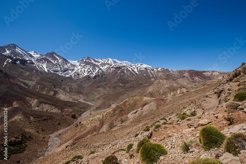 Oumassine-MGoun range from Timaratine, MGoun trek, Atlas mountain range, morocco, africa