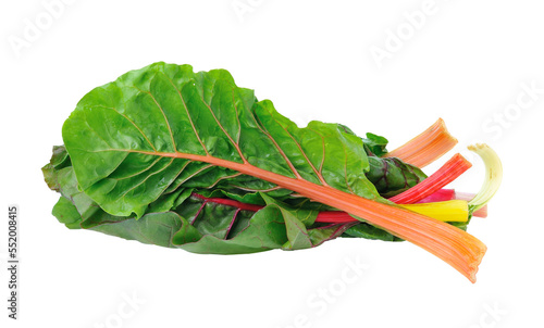 Swiss chard leaves vegetable isolated on transparent png photo
