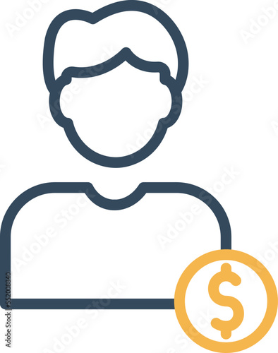Contributor earning Vector Icon

