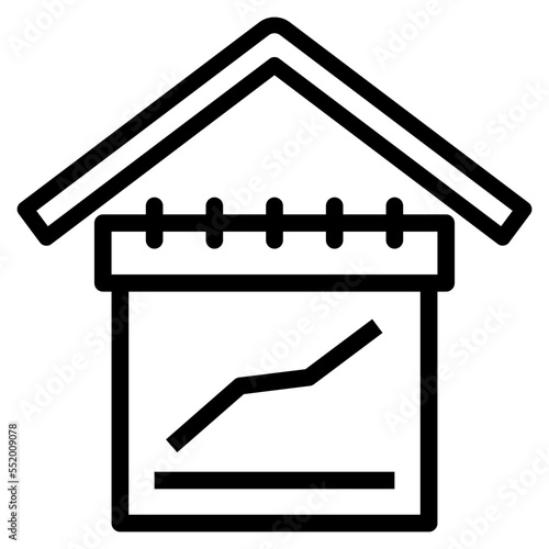 work from home outline icon