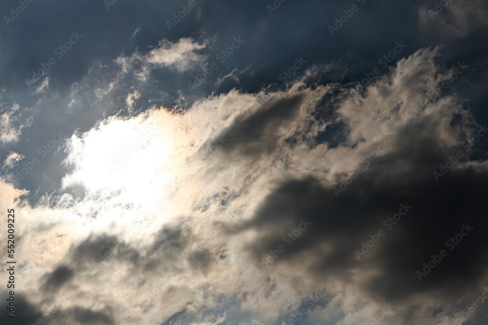 Obraz premium cloudscape black clouds over the blue sky