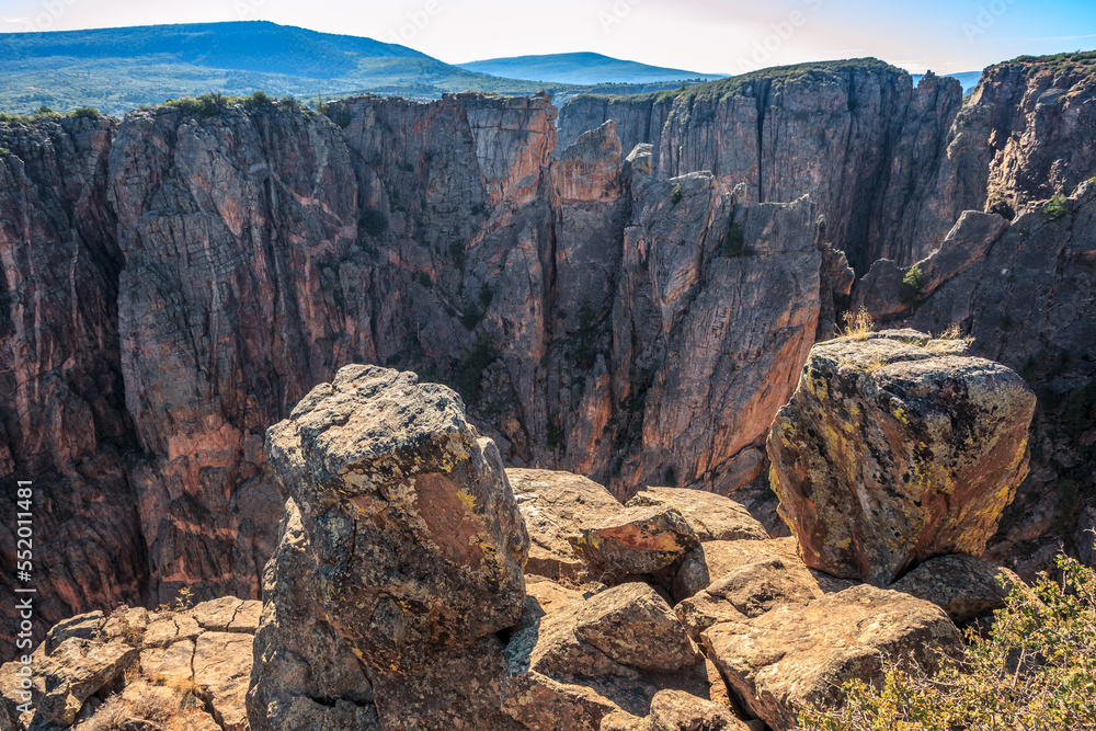 Obraz premium Morning Light on the Canyon Formations, Black Canyon of the Gunnison National Park, Colorado
