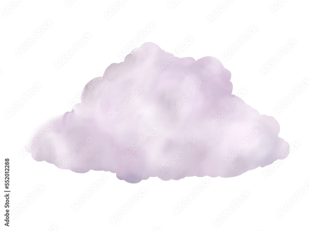 realistic watercolor cloud isolated on transparency background ep05