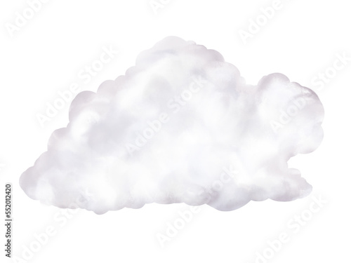 realistic watercolor cloud isolated on transparency background ep14