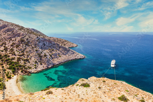 Fototapeta Naklejka Na Ścianę i Meble -  The beach Armeos in Syros, Greece