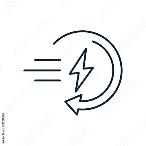 Free Download The concept of fast charging technology, electric vehicle recharging station. Vector icon isolated on white background. - GFXLoad