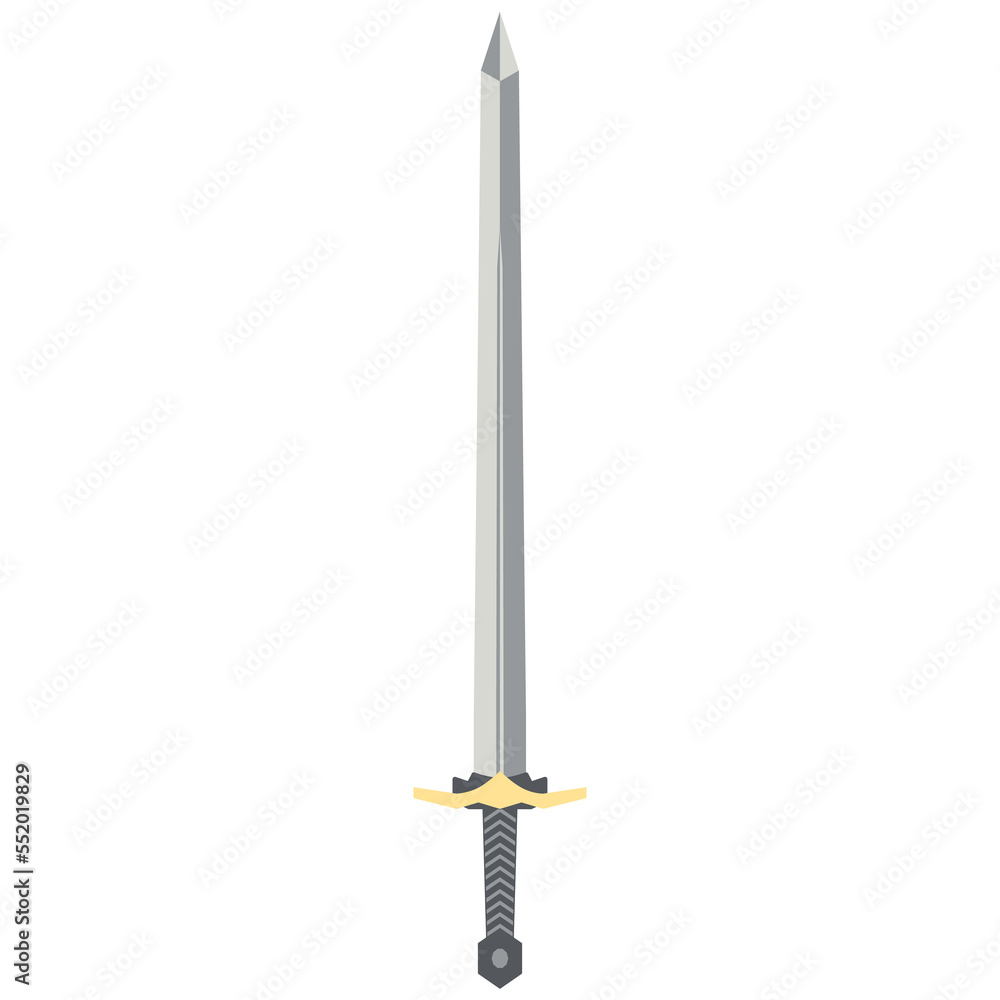 Sword Two Handed Two Side Sharp Swords Samurai Knight Weapon